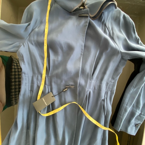 NWT 3690$ Giorgio Armani Made Italy Trench Coat Size Eu 44US 10-14 Cotton/silk - Picture 16 of 16